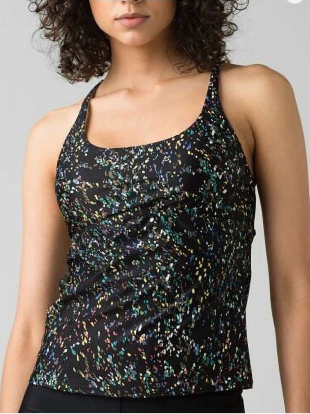 Prana margot multi-strap scoop neck tanking top black stargazer X-Large NEW